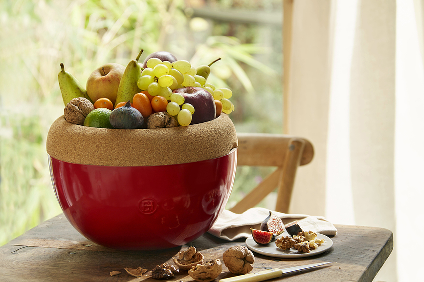 Bol de cerámica Emile Henry, hondo, color trufa