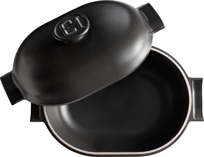 Delight Cocotte ovale 4,5 L, en céramique, noire