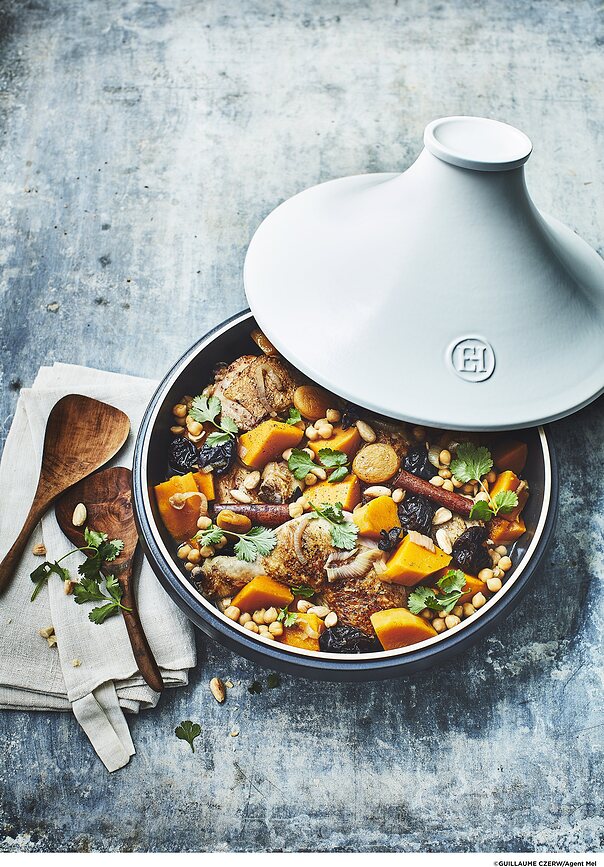 Delight Posoda za tagine, 4 L, belo-črna