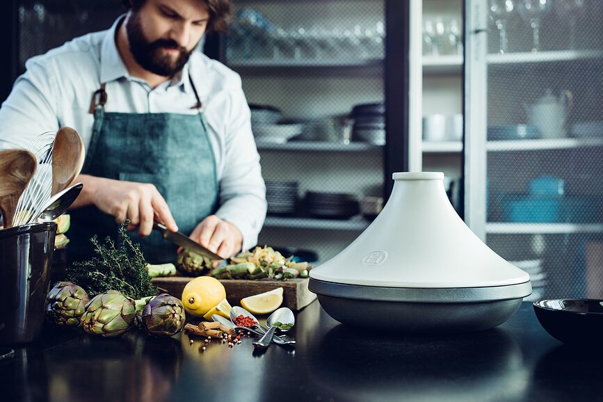 Delight Σκεύος Ταζίν, 4 L, λευκό-μαύρο