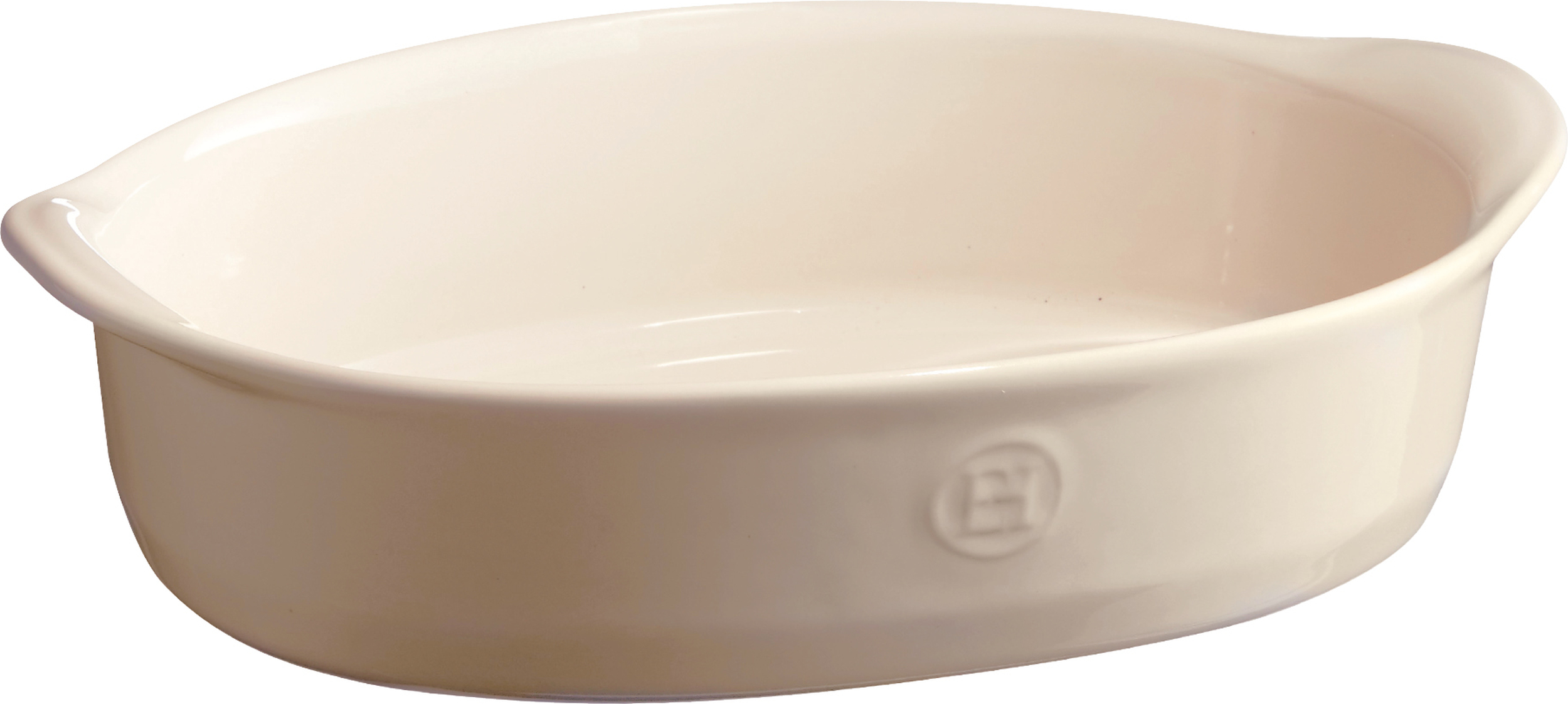 Emile Henry Auflaufform oval 17,5 x 24 cm, creme