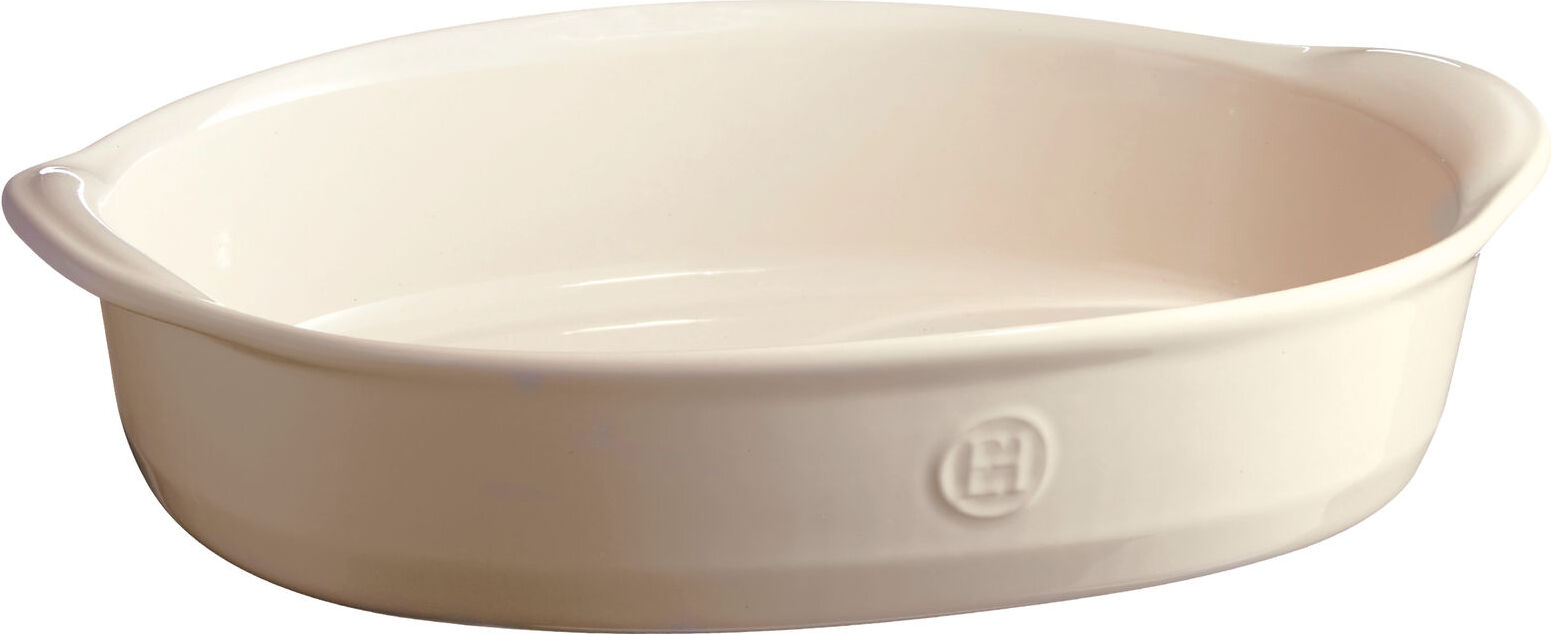 Emile Henry Auflaufform oval 22,5 x 35 cm, creme