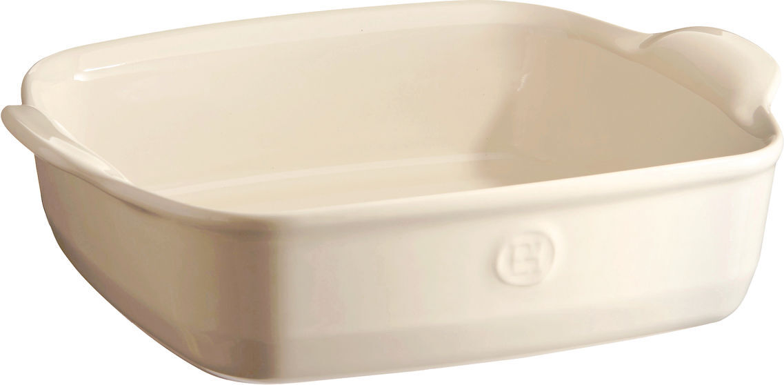 Emile Henry Auflaufform quadratisch 24 cm, creme