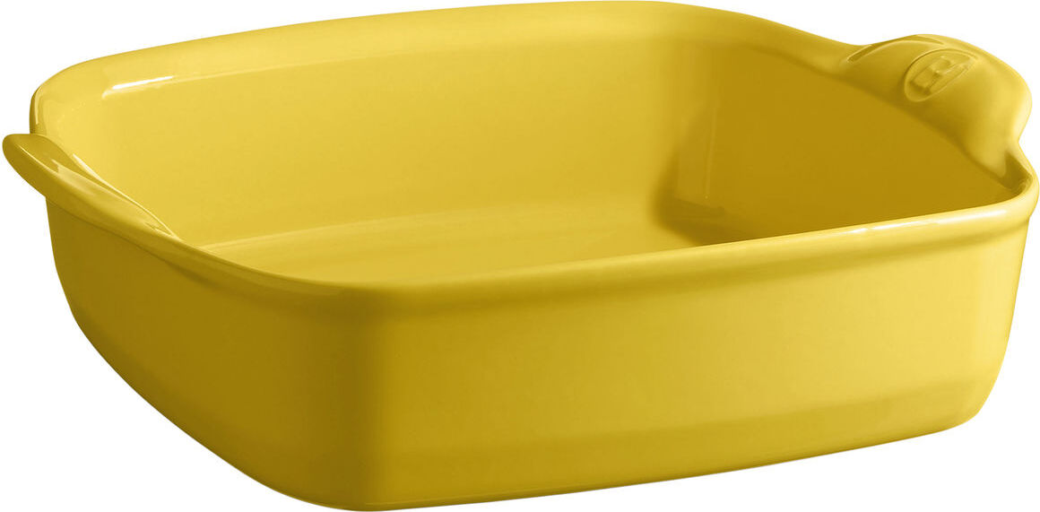 Emile Henry Auflaufform quadratisch 24 cm, gelb