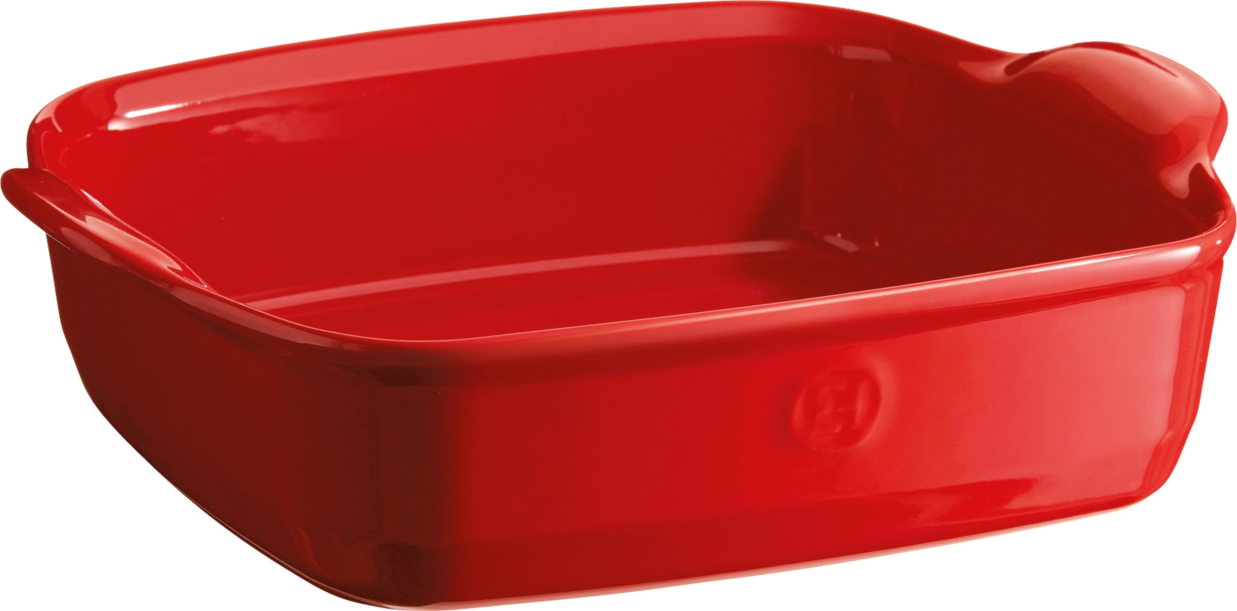 Emile Henry Auflaufform quadratisch 24 cm, rot