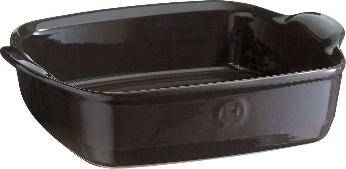 Emile Henry Auflaufform quadratisch 24 cm, schwarz