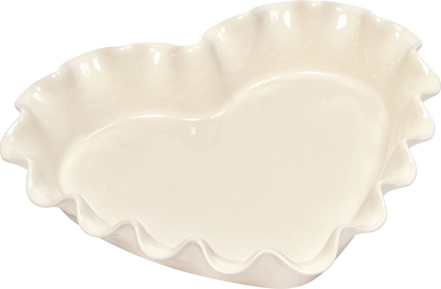 Emile Henry Backform Herzform, cremefarben