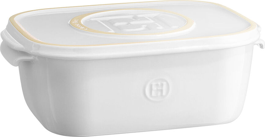 Emile Henry Boîte à Fromage pour service et conservation, blanche