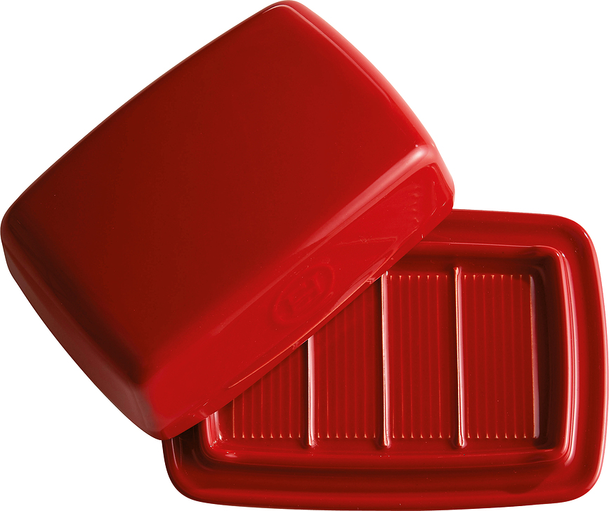 Emile Henry Βουτυριέρα, κεραμική, κόκκινη