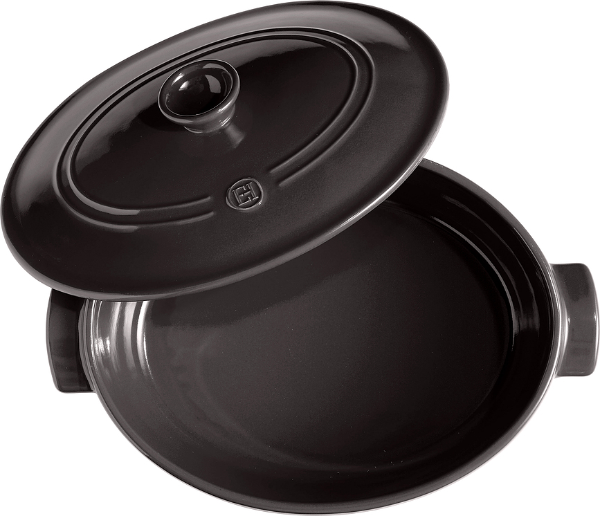 Emile Henry Cocotte ovale, 6 L, rouge, en céramique