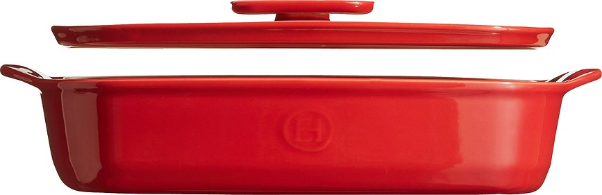 Emile Henry Couvercle pour plat à four, 23,5 x 36,5 cm, rouge