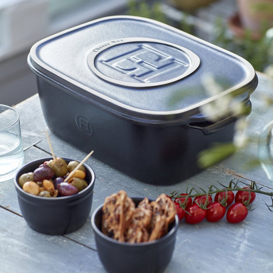 Emile Henry Δοχείο Τυριού, για αποθήκευση και σερβίρισμα, κόκκινο