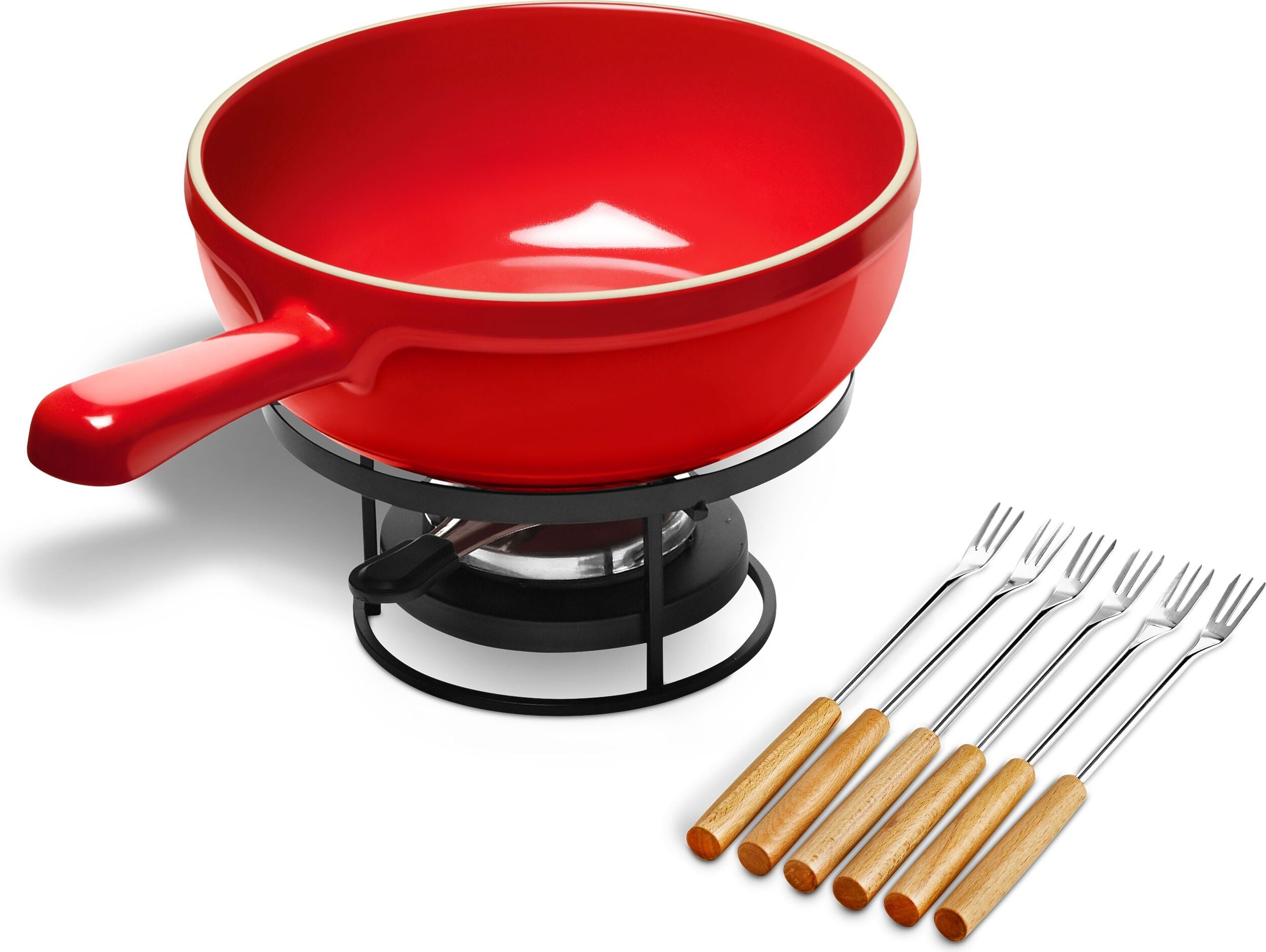 Emile Henry Fondue-Set rot