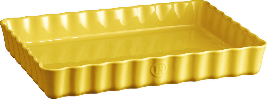 Emile Henry Kalup za Pitu duboki keramički žuti 24 x 34 cm