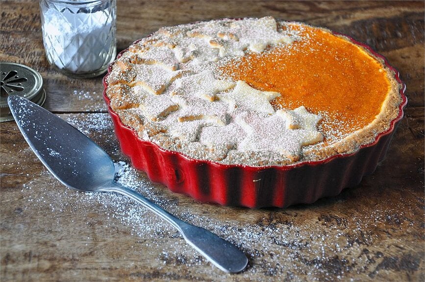 Emile Henry Kalup za tart duboki keramički 28 cm crveni