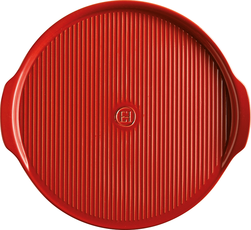 Emile Henry Kamen za pico rebrast, rdeč