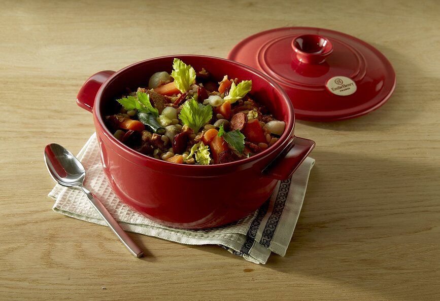 Emile Henry Χύτρα κεραμική, 4 λίτρα, κόκκινη