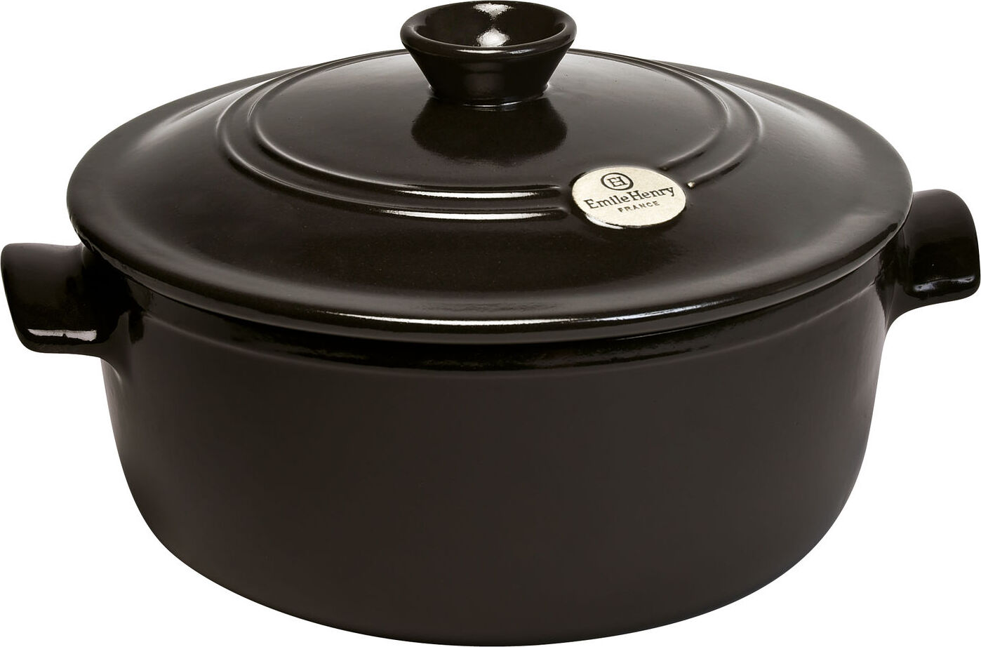 Emile Henry Keramik-Kochtopf, 4 l, schwarz