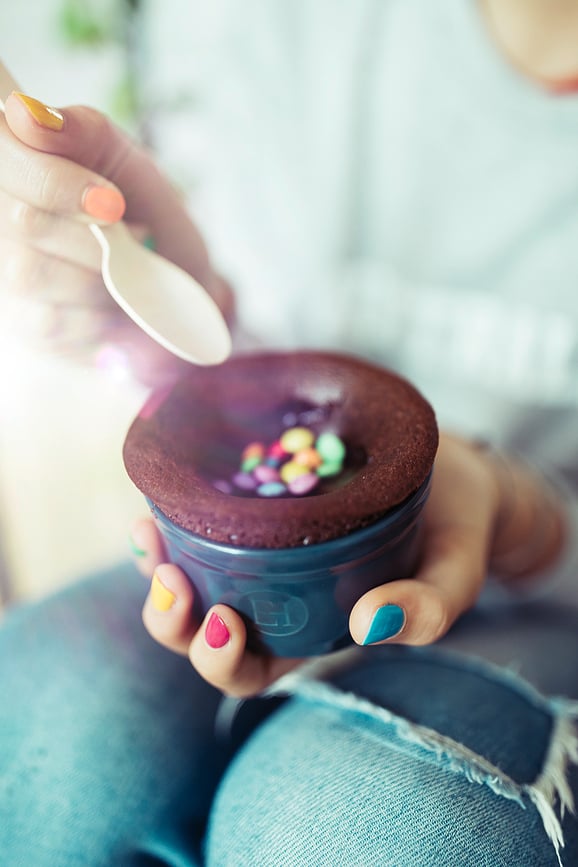 Emile Henry Kokilke, 10 cm, črne, 2 kosa