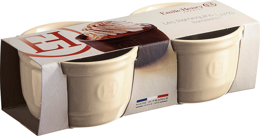 Emile Henry Ραμεκέν, 10 cm, μαύρα, 2 τμχ