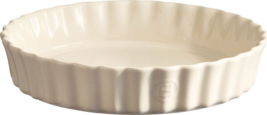 Emile Henry Moule à Tarte 24 cm, crème, en céramique