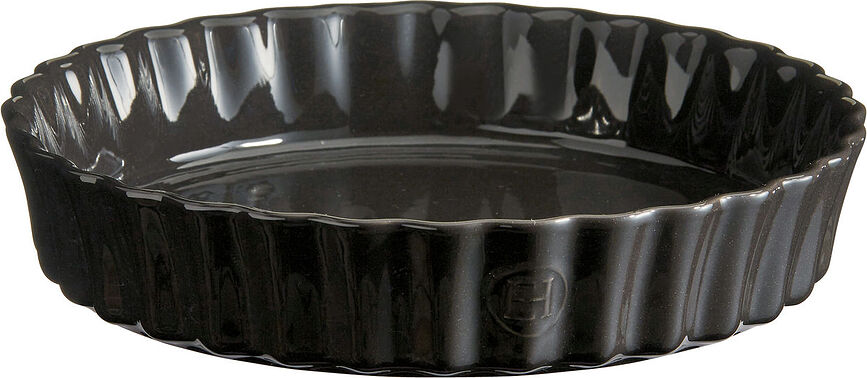 Emile Henry Moule à Tarte, 24 cm, noir, en céramique