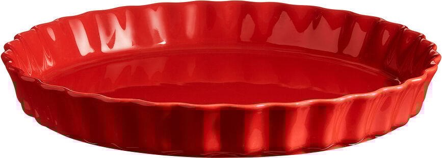 Emile Henry Moule à Tarte 28 cm, en céramique, rouge