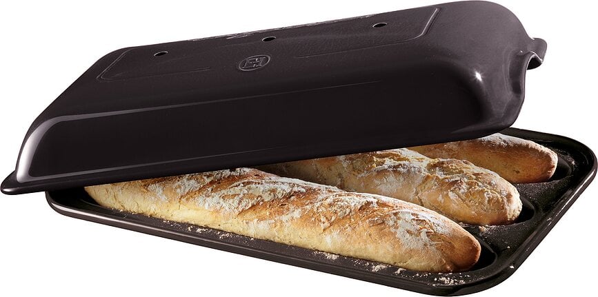 Emile Henry Pekač za baguette crni