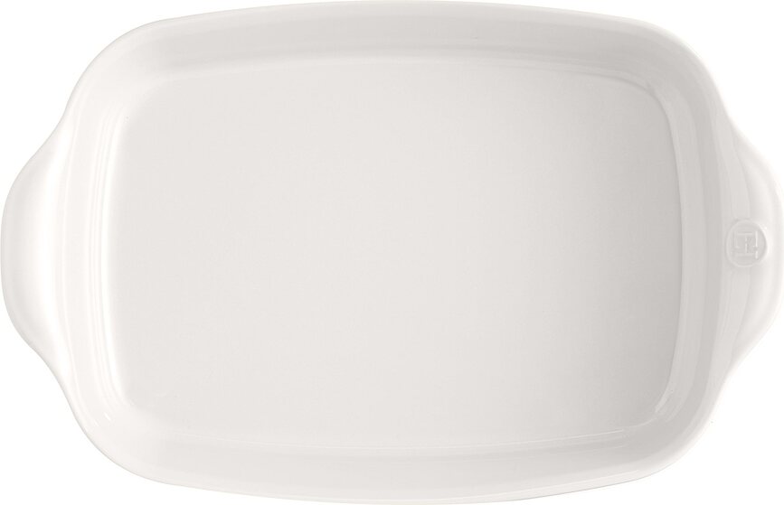 Emile Henry Plat à Four, 23,5 x 36,5 cm, blanc