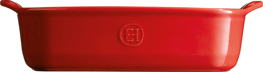 Emile Henry Plat à Four carré, 24 cm, rouge