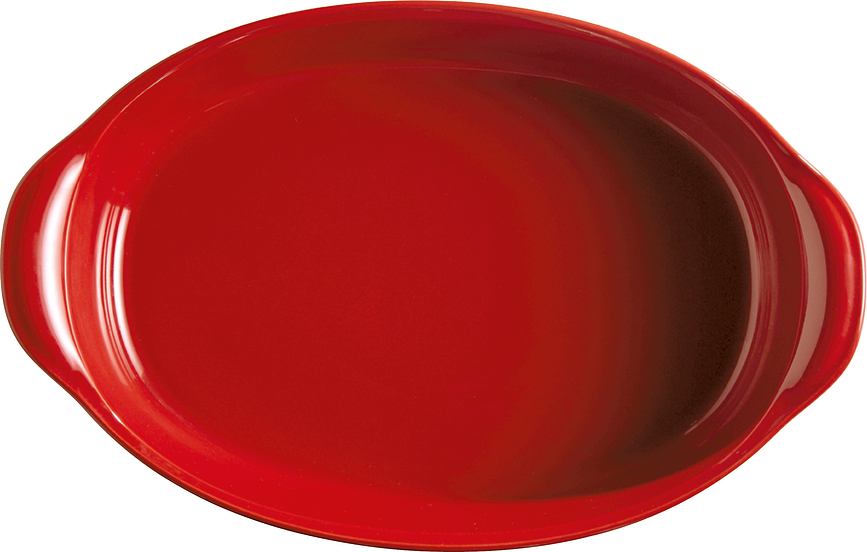 Emile Henry Plat à Four ovale, 26 x 41 cm, crème