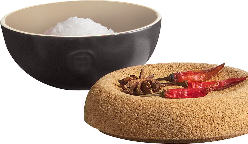 Emile Henry Posodica za sol, rdeča