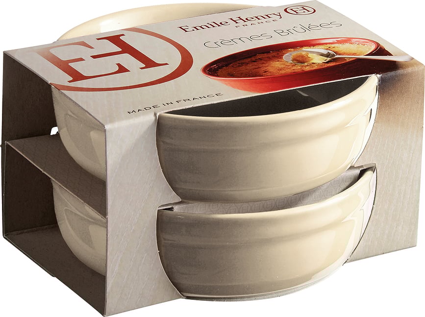 Emile Henry Ramequins à Crème Brûlée, rouges, Lot de 2