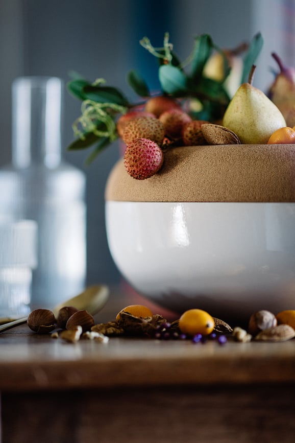 Emile Henry Saladier 36 cm, crème, en céramique