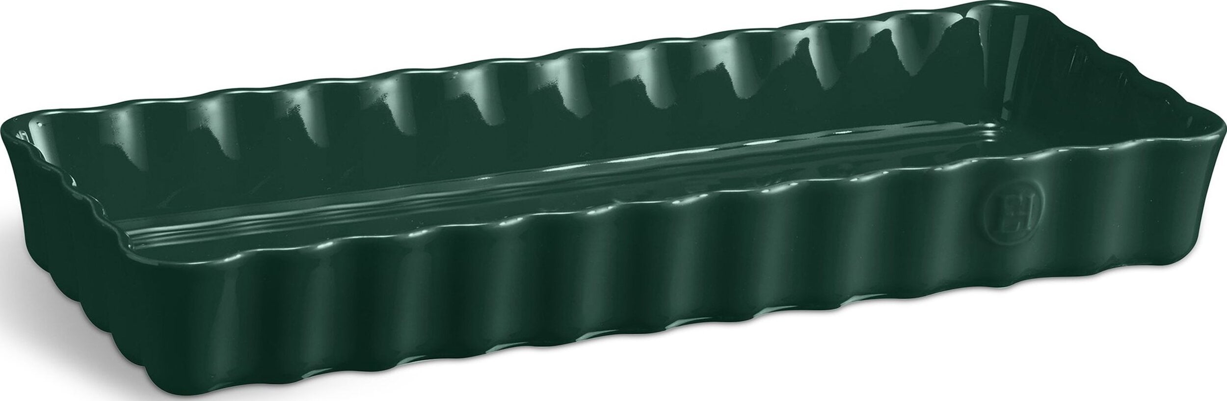 Emile Henry Tarteform 15 x 36 cm, Keramik, grün