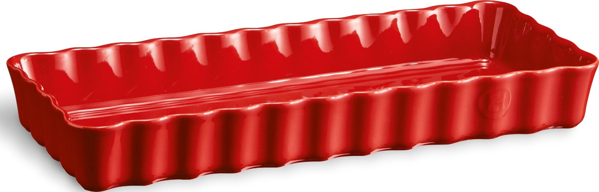 Emile Henry Tarteform 15 x 36 cm, Keramik, rot