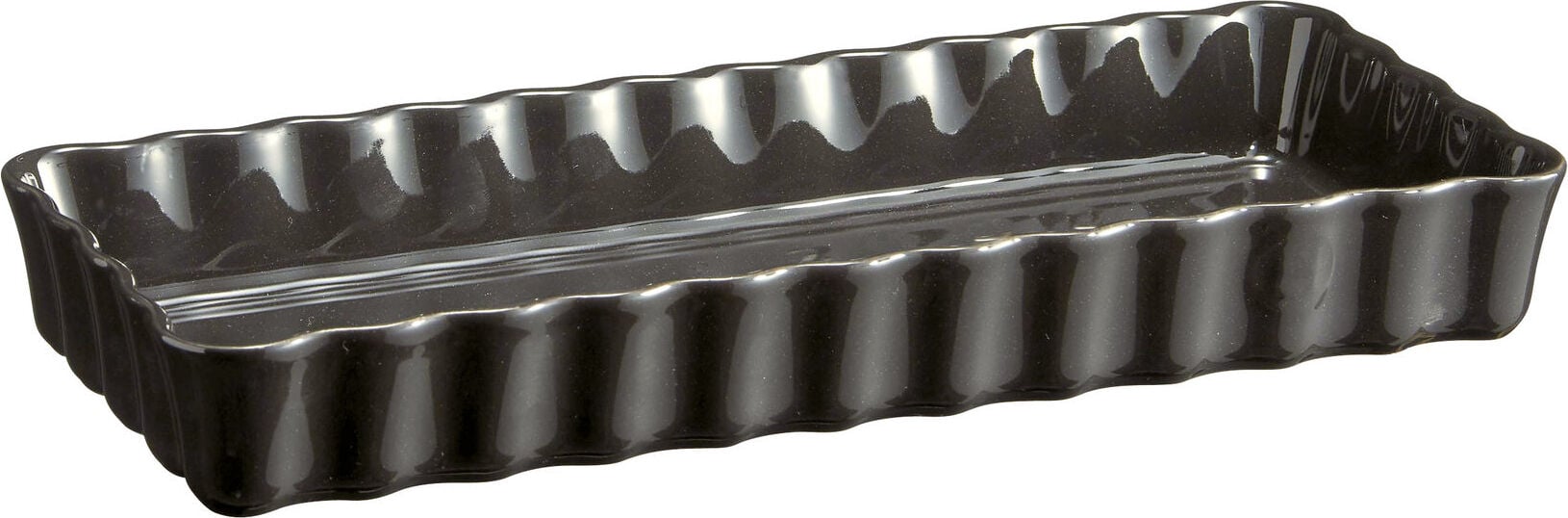 Emile Henry Tarteform 15 x 36 cm, schwarz, Keramik