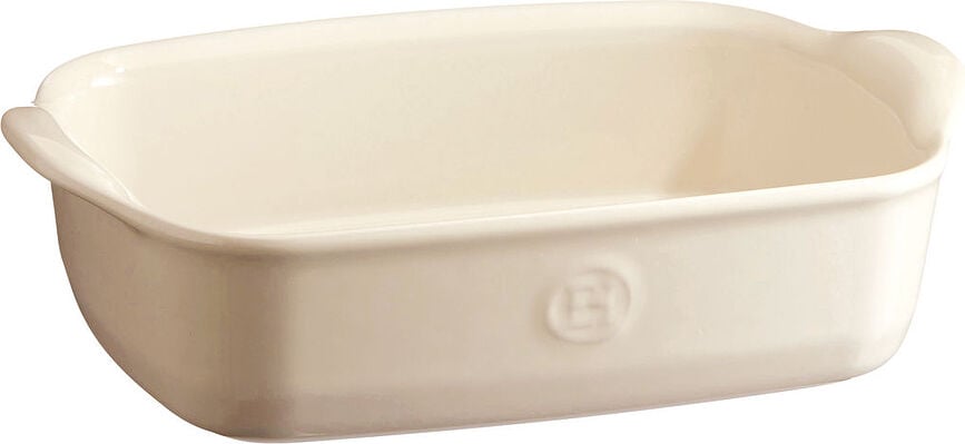 Fuente de horno Emile Henry, 14,5 x 22 cm, crema