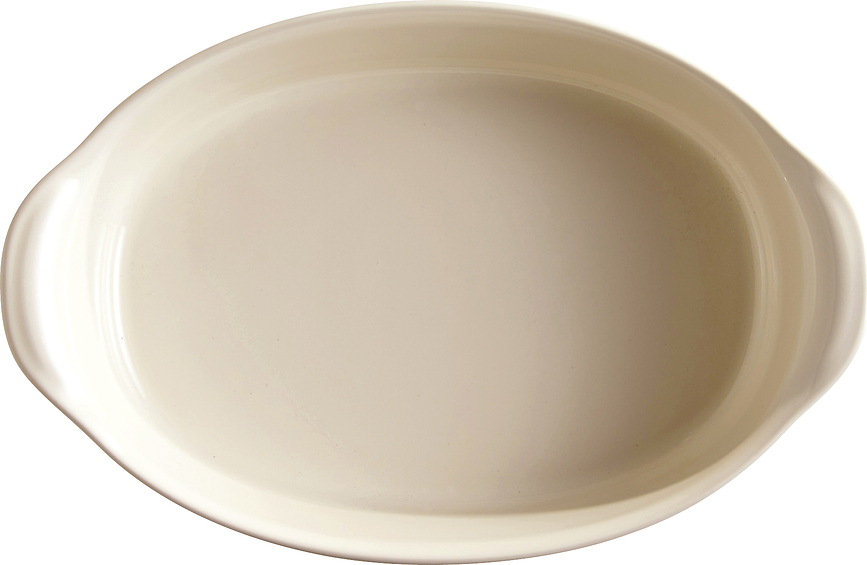 Fuente de Horno ovalada Emile Henry, 17,5 x 24 cm, crema