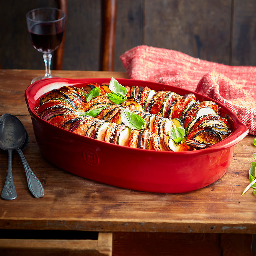 Fuente de Horno refractaria Emile Henry, ovalada, 26 x 41 cm, crema