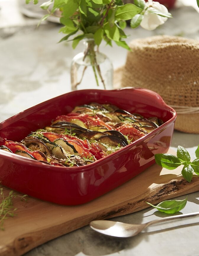 Fuente de horno Emile Henry, 14,5 x 22 cm, blanca