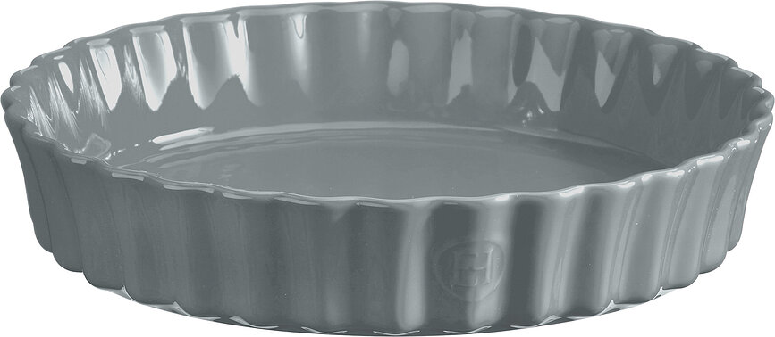 Globoka keramična oblika za torte Emile Henry 28 cm, siva