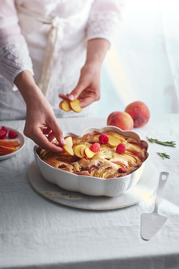 Madeleine Plat à Four, motif cœur rose