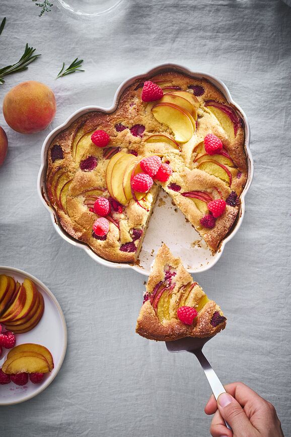 Madeleine Plat à Four, motif cœur rose