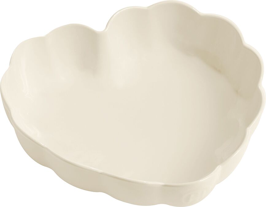 Madeleine Plat de Cuisson en forme de cœur, beige