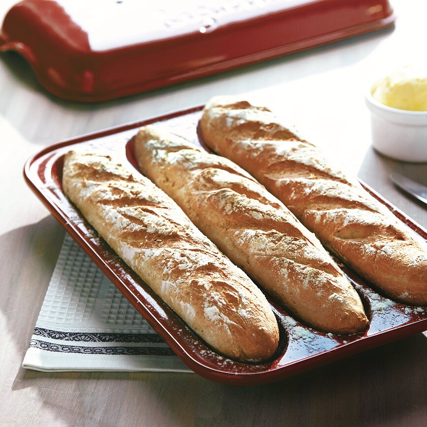 Molde para baguettes Emile Henry, rojo