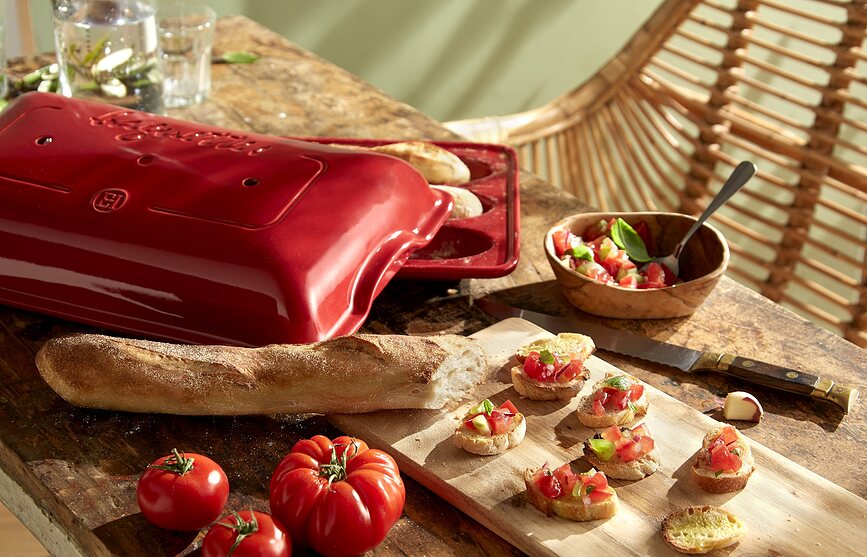 Molde para baguettes Emile Henry, rojo