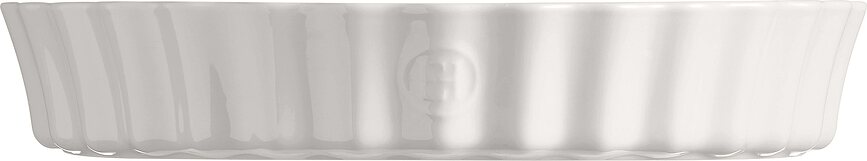 Fuente para Tarta de cerámica Emile Henry, honda, 32 cm, blanca