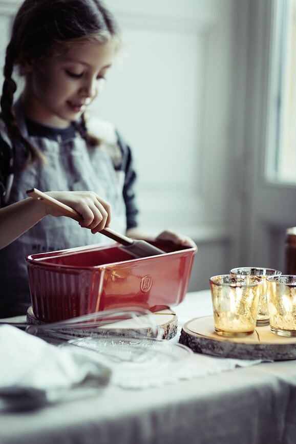 Molde para Bizcocho de Cerámica Emile Henry, 31 cm, rojo