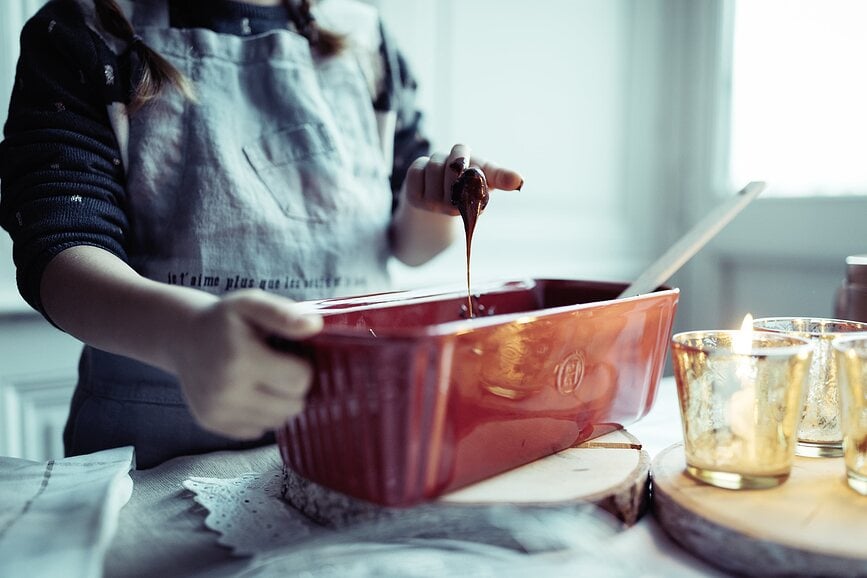 Molde para Bizcocho de Cerámica Emile Henry, 31 cm, rojo